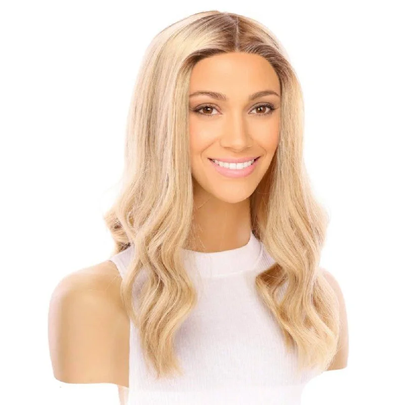 Indian - human - hair wig with a natural - looking shine19" Nicole Silk Top Wig Golden Blonde Indian - human - hair wig with a natural - looking shine19" Nicole Silk Top Wig Golden Blonde