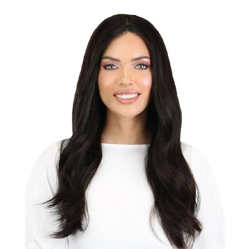 Peruvian - human - hair wig with a soft and manageable feel26" Ponytail Silk Top Wig Natural Black Peruvian - human - hair wig with a soft and manageable feel26" Ponytail Silk Top Wig Natural Black