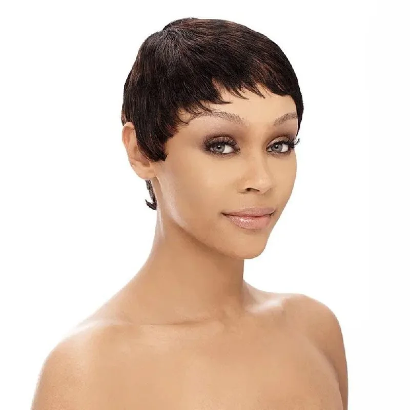 Human - hair wig with a pre - bleached knot for a natural - looking scalpIt's a Wig! 100% Human Hair Pixie Short Wig - HH MOLLY Human - hair wig with a pre - bleached knot for a natural - looking scalpIt's a Wig! 100% Human Hair Pixie Short Wig - HH MOLLY