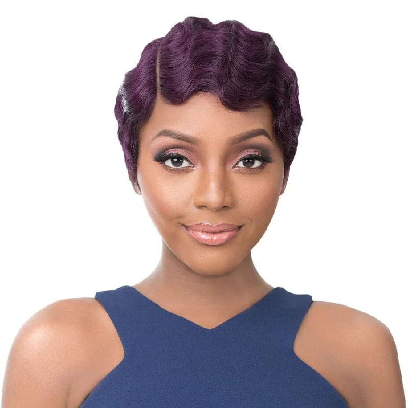 Human - hair wig with a wispy fringe for a soft and feminine lookIt's A Wig! 100% Human Hair Wig - HH Nuna Human - hair wig with a wispy fringe for a soft and feminine lookIt's A Wig! 100% Human Hair Wig - HH Nuna