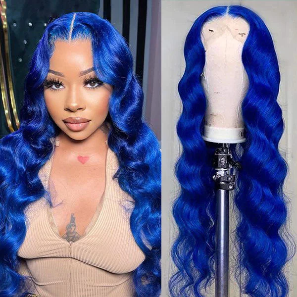 Human - hair lace wig for a luxurious and natural feelOcean Blue Wavy Wig Body Wave Transparent Hd Lace Frontal Wig Ashimary Human Hair Human - hair lace wig for a luxurious and natural feelOcean Blue Wavy Wig Body Wave Transparent Hd Lace Frontal Wig Ashimary Human Hair