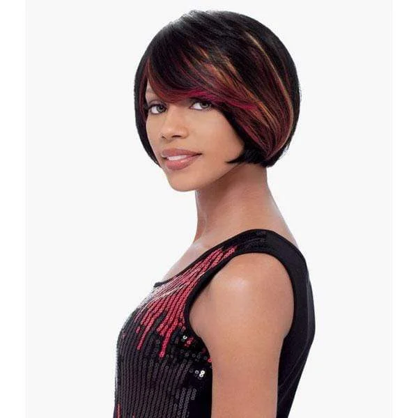 Human - hair wig in a jet - black color for a classic and timeless lookSensationnel 100% Human Hair Bump Collection Wig - VOGUE CROP Human - hair wig in a jet - black color for a classic and timeless lookSensationnel 100% Human Hair Bump Collection Wig - VOGUE CROP