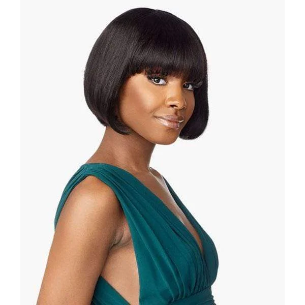 Indian - human - hair wig with a natural - looking shineSensationnel 100% Virgin Human Hair Full Wig - 10A STRAIGHT 9” Indian - human - hair wig with a natural - looking shineSensationnel 100% Virgin Human Hair Full Wig - 10A STRAIGHT 9”