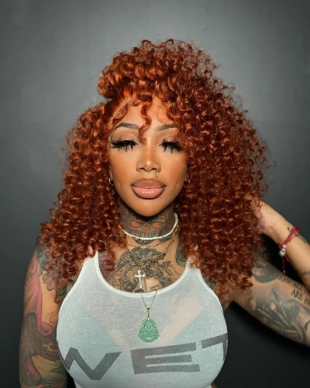 Human - hair colored wig for a natural and luxurious feelGlueless Dark Ginger Brown Lace Front Deep Wave Wig 100% Human Hair - Clear Transparent Lace Front/Closure Human Hair Colored Wig- Amanda Hair Human - hair colored wig for a natural and luxurious feelGlueless Dark Ginger Brown Lace Front Deep Wave Wig 100% Human Hair - Clear Transparent Lace Front/Closure Human Hair Colored Wig- Amanda Hair