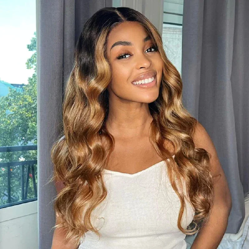 Colored wig with a silver - grey color for a trendy and cool - toned lookHoney Blonde Body Wave 1B 27 Lace Front Brazilian Wig Pre Plucked Colored wig with a silver - grey color for a trendy and cool - toned lookHoney Blonde Body Wave 1B 27 Lace Front Brazilian Wig Pre Plucked