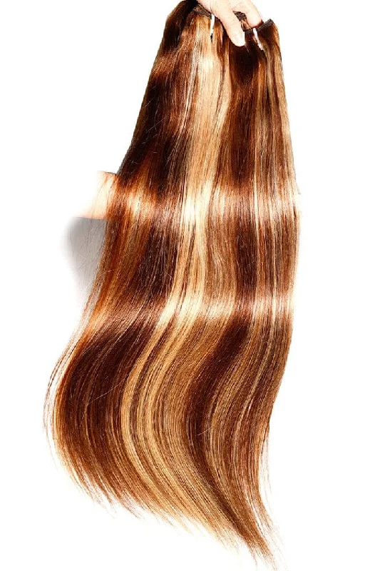 Heat - resistant braided wigs for styling flexibility3/4bundles 4/27 Highlight Hair Weave 12-30inch Straight Virgin Human Hair Heat - resistant braided wigs for styling flexibility3/4bundles 4/27 Highlight Hair Weave 12-30inch Straight Virgin Human Hair