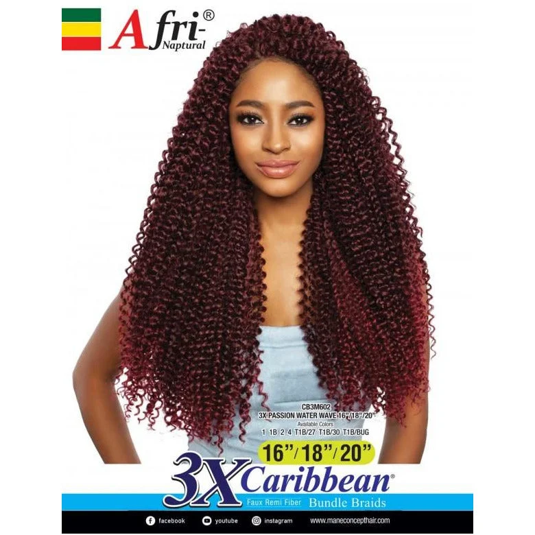 Adjustable - cap braided wigs for a comfortable fitAFRI NAPTURAL 3X CARIBBEAN PASSION WATER WAVE 16" 18" 20" (CB3M602) Adjustable - cap braided wigs for a comfortable fitAFRI NAPTURAL 3X CARIBBEAN PASSION WATER WAVE 16" 18" 20" (CB3M602)