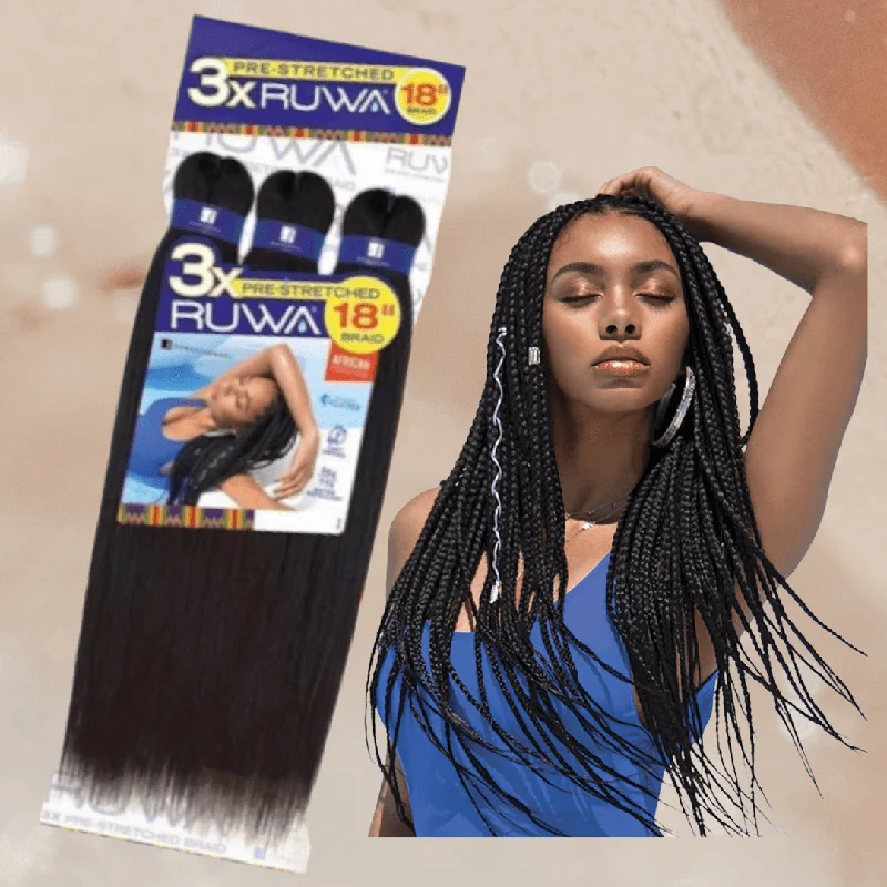 Box braided wigs with jumbo size for a bold lookRuwa Braids X3 18"
