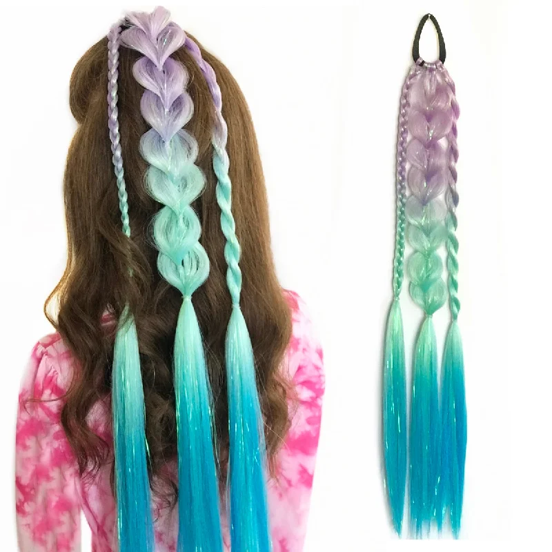 Long - length braided wigs for a glamorous and voluminous styleBraided Mermaid Shimmer Tail Long - length braided wigs for a glamorous and voluminous styleBraided Mermaid Shimmer Tail