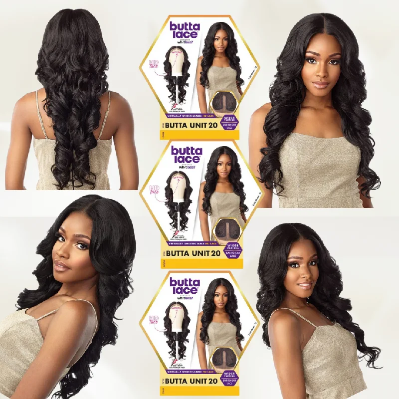 Braided wigs with a middle - part for a classic and elegant styleButta Lace Wig – Unit 20