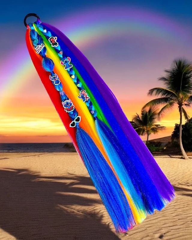 Braided wigs with a water - wave texture for a unique lookStitch Braided Rainbow Tail Braided wigs with a water - wave texture for a unique lookStitch Braided Rainbow Tail