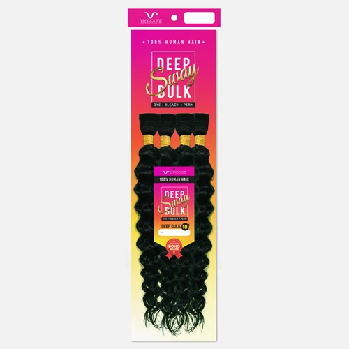 Adjustable - cap braided wigs for a comfortable fitVivica Fox 4X Sway Deep Bulk 18" Human Braiding Hair Adjustable - cap braided wigs for a comfortable fitVivica Fox 4X Sway Deep Bulk 18" Human Braiding Hair