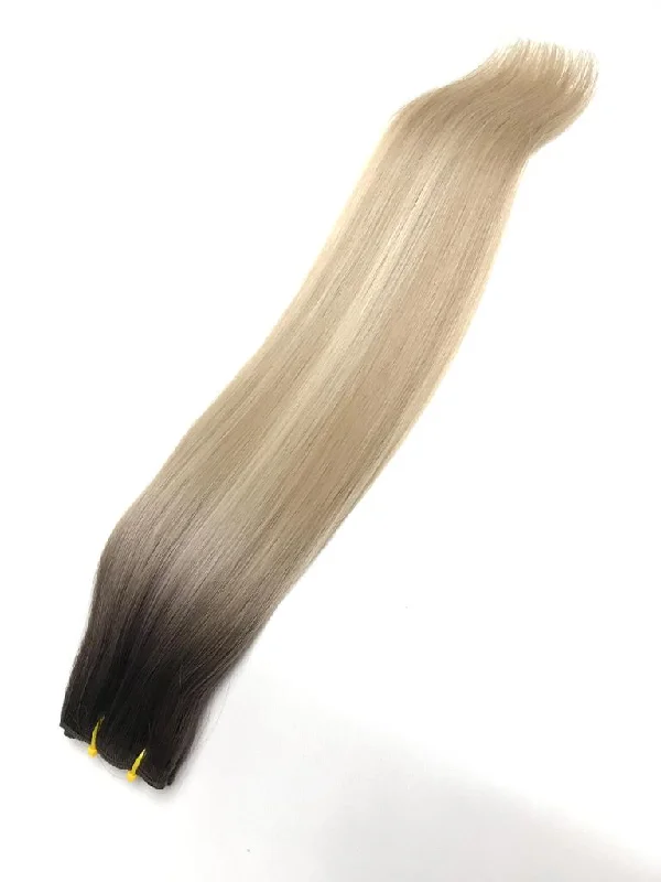 Colored braided wigs with a rainbow ombre effectWeft Hair Extensions Human Hair Color #4 - #8A - #60 LAS VEGAS BLONDE - OMBRÉ & BALAYAGE Colored braided wigs with a rainbow ombre effectWeft Hair Extensions Human Hair Color #4 - #8A - #60 LAS VEGAS BLONDE - OMBRÉ & BALAYAGE