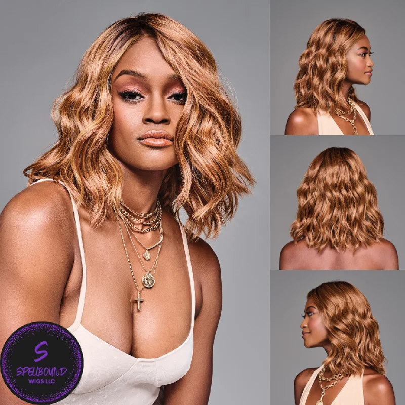 Medium - length wig with a pre - plucked hairline for a more natural lookJordan - Kim Kimble Hair Collection