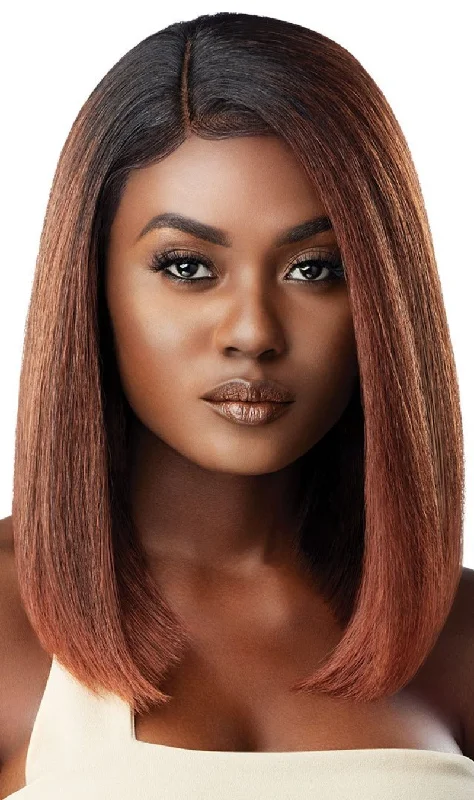 Medium - length wig with a curly fringe for a playful and youthful vibeOutre Synthetic Melted Hairline HD Lace Front Wig BREANNE Medium - length wig with a curly fringe for a playful and youthful vibeOutre Synthetic Melted Hairline HD Lace Front Wig BREANNE